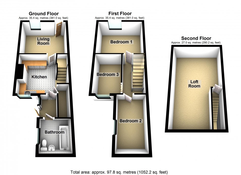 Floorplan for Lower Gungate, Tamworth, Staffordshire