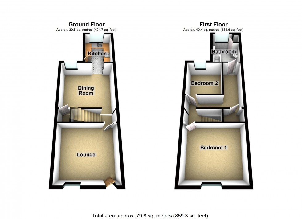 Floorplan for Glascote, Tamworth, Staffordshire