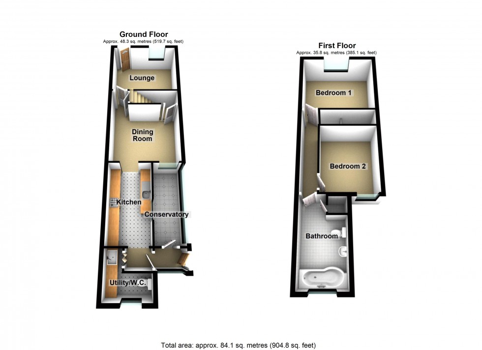 Floorplan for Hopwas, Tamworth, Staffordshire